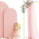 Wokceer Wedding Arch Backdrop Stand and Cover Set of 2 Metal Arch Stand with Arch Cover Pale Pink 7.2FT, 6FT for Birthday Party Wedding Ceremony Bridal Baby Shower Event Decor
