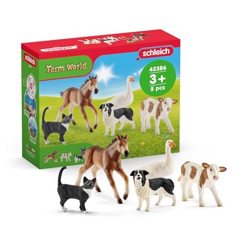 Schleich Farm World, Farm Playset Gifts for Kids, Assorted Farm Animals for Toddlers and Kids, Ages 3+