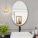 Oval Bathroom Mirror, 18X26 inch Oval Frameless Mirror, Frameless Mirrors for Bathroom,Beveled Bathroom Mirror.