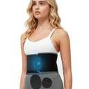 Umbilical Hernia Belt for Women & Men, Adjustable Abdominal Support Binder with 2 Compression Pads for Naval, Ventral, Incisional, Epigastric, Belly Button Hernias (Black L-XL)
