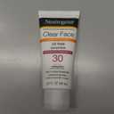 Neutrogena Clear Face Sunscreen Lotion for Acne-Prone Skin, Broad Spectrum SPF 30 Facial Sunscreen for Oily Skin, Fragrance- & Oxybenzone-Free Water Resistant, 3 fl. oz