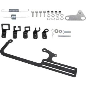 EZ-EFI 304147 Throttle Cable Mount Kits For 4150 Carburetor Throttle Cable Mount Bracket Steel Black Adjustable for Automatic Transmission TV Cables for GM 700R4 Transfer (304147)