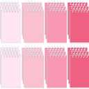 Epakh 24 Pcs Student Gift Bulk Pocket Spiral Notebook Memo Pads Mini Blank Pocket Notebooks 20 Sheets Per Notebook for School Classroom Home Office Nurses(Pink)