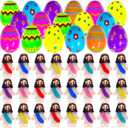 24 Pcs Prefilled Easter Eggs with Mini Jesus Figurines Resin Toys Great for Kids Girls Boys Toddlers Easter Egg Hunt Fillers Easter Basket Stuffers Party Favors Gifts