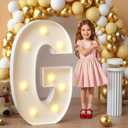 imprsv Marquee Light Up Letters, 3FT Mosaic Letters with Light for Baby Shower Graduation Party Decor, Large G for Engagement Wedding Party Decorations (Need to Assemble)