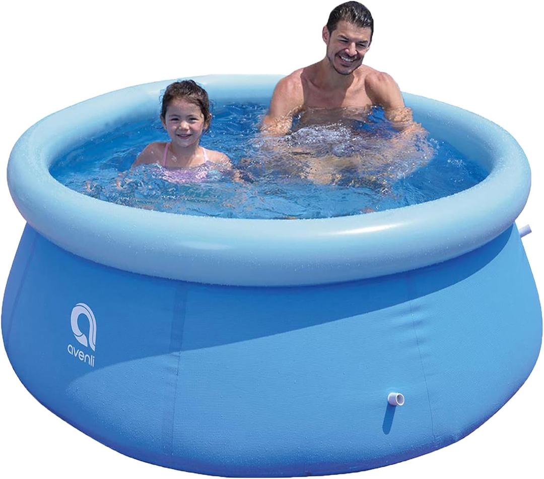 Inflatable Top Ring Swimming Pools for Adults Outdoor Easy to Set Kids, Kiddie Pool ( 6ft X 29 in)