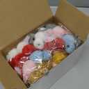 Grastfu 24 Pack Easter Eggs Fillers with Mini Bunny Plush Basket Stuffers with Toys Inside Bunny Mini Stuffed Animal, Easter Eggs Hunts Party Favors Surprise for Kids Toddlers Boys Girls