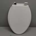 KOHLER 4636-RL-0 Cachet ReadyLatch Elongated Slow Close Toilet Seat, Soft Close Toilet Seat Quiet Lid, Contoured Grip-Tight Bumpers Installation Hardware, Apartment Essentials, White