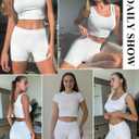 Avidlove Women's Slip Shorts for Under Dresses Seamless Under Shorts Smooth Shaping Boyshorts Panties Anti Chafing Underwear (White)
