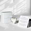 Hegelda White Birthday Gifts for Women Sympathy Gifts for Loss of Loved One, Unique Condolence Memorial Gifts for Dog Cat Mom Dad Husband Wife Grandpa Grandma Crystal Sun Catcher