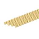 4 x uxcell 4 Pcs 9/32"(7mm) Dia Brass Solid Round Rod, 4"(102mm) Length H62 Brass Lathe Bar Stock Round Brass Rod for DIY Crafts Industry Construction