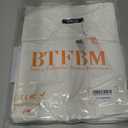 BTFBM Womens Short Sleeve Tops 2025 Summer Casual Crew Neck Oversized Sweater Color Ribbed Knit T Shirts(White,Small)