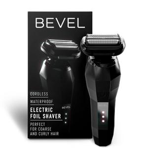 Bevel Electric Shaver for Men, Mens Foil Shavers for face, Wet & Dry Shave, Waterproof, Fast Charging, Cordless Rechargeable, Black
