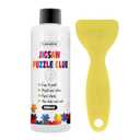 YAKAMOZ Clear Jigsaw Puzzle Glue with Precision Applicator  Non-Toxic, Quick Dry & Water-Soluble for Puzzles up to 5000 Pieces (200ML)
