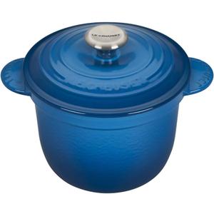 Le Creuset Enameled Cast Iron Rice Pot with Lid & Stoneware Insert, 2.25 qt., Marseille