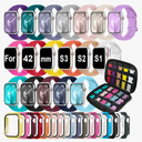 18 Pack Sport Band Compatible with Apple Watch Bands 40mm 41mm 42mm 44mm 45mm 46mm for Women Men,Silicone iWatch Bands with Screen Protector Case for iWatch 10 9 8 7 6 5 4 SE (Select the Right Size)