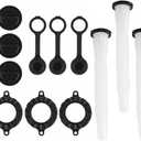 3Pack Spout Gasket Spout Plug Exhaust Cap Replacement Spout & Parts Kit for Rubbermaid, Kolpin, Gott, Can Fuel Gas Parts Lawn Mowers