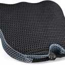 Soft Dense Memory Foam Car Seat Cushion for Driving - Seat Cushion for Car Seat Driver with Wedge Design & Raised Back to Broaden Vision, Provides Comfort for Lower Back & HIPS (Passenger Use Too)