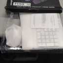 SABLUTE Wireless Keyboard and Mouse Combo - Ergonomic Wave Keyboard with Soft Leather Wrist Rest, Phone Holder, Rechargeable, RGB Backlit Mouse, Full-Size Set for Windows/Mac/Computer (White)