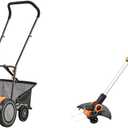 LawnMaster 18" 5-Blade Push Reel Mower Bundle with Worx 20V 12" String Trimmer & Edger (2 Batteries & Charger Included)