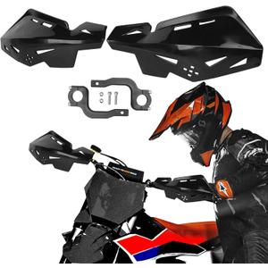 PRO CAKEN Universal 7/8" 22mm and 1 1/8" 28mm Handle Bar Hand Guards Nylon Bracket for Dirt Bike Motocross ATV for SX SXF EXC XCW-Black