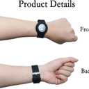 4 Pack Holders for Princess Cruise Medallion, Silicone Wristbands for Carnival Ocean Medallion - 2 Sizes (S/M and M/L) in One Pack, Black and Dark Blue (M/L), Black and White (S/M)