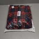 Men's Winter Cotton Plaid Shirts Jacket Warm Fleece Lined Flannel Hooded Shirt Jacket Coat for Men (M)