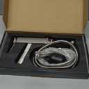 JONKEAN Pull Out Bathroom Faucet 1 Hole, Square Single Handle Bathroom Sink Faucets, Single Hole Bathroom Faucet with Pull Down Sprayer, Modern RV Lavatory Vanity Faucet (Brushed Nickel, Regular)