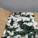 Artificial Flowers for Outdoors, 8 Bundles Fake White Flowers for Outdoor Planters, Faux Plants with Silk Flowers for Porch Decor Garden Patio Home Aesthetic