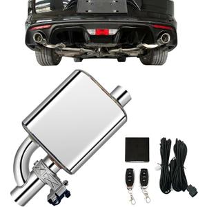 Valvetronic Exhaust Cutout 2.5 Inch, Electric Exhaust Valve Muffler Cat Back Exhaust System Kit