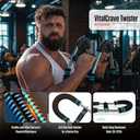 Twister Arm Trainer for Men & Women  Adjustable Chest Workout Equipment (40100 lb) Power Twister Bar, Portable Arm & Chest Muscle Trainer for Home Gym Fitness