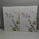 2 Pcs Botanical Canvas Wall Art Green Eucalyptus Leaves Picture Wall Decor Plant Watercolor Bathroom Poster Print for Toilet Laundry Clean Room Home Decoration