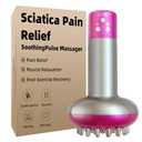 Yuonry Sciatica Pain Relief Device – Deep Tissue Massager for Sciatica, Nerve, Back, Leg, Hip & Muscle Pain Relief with Pulse, Heat, Vibration, Red Light, Purple