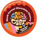 Crazy Cups Black Forest Chocolate Cherry Coffee Pods, Flavored Coffee Pods In Single Serve Cups Compatible With Keurig K Cups Machine(Pack of 1, 22 Count Total), Best if used by 01/07/2027