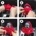 3 x YGDMD Car Gear Shift Cover,Cute Gear Shift Knob Cover with Fashionable Mini People Design,Universal Gears Shifts Hoodie for Most Car Gears Shifts Levers Cars Interior Accessories (Grey) (Gray)
