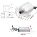 36V Electric Brushless DC Motor Kits 1000W BLDC Mid Motor 3100RPM 27.7A with 30A Speed Controller Handlebar Twist Grip Throttle Go Kart Motor Kit