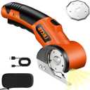 Electric Cardboard Cutter Scissors with LED Light, 2600mAh Rechargeable Battery, Brushless Motor, Tungsten Steel Blade, Cuts Cloth, Leather, Carpet