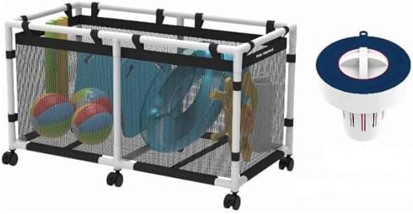 Pool Accessories Bundle | 90 Gallons Pool Storage Bin (Mini Plus) +3 Inch Tablet Dispenser (L size)