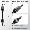 NEW Front Left CV Axle Shaft Assembly fits for Nissan Pathfinder 2013-2017 (Before 09/2014) 3.5L, for Infiniti JX35 2013, for QX60 2014-2015 (Before 09/2014) V6 3.5L, Driver Side, for 66-6439