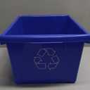 Storex 4 Gallon (15L) Recycle Bin, 14.8 x 7.87 x 11.25 Inches, Blue (61505A06C)