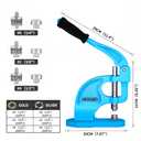 Heavy Duty Eyelet Grommet Machine Press Punch Tool Kit with 3 Dies & 900 Pcs Grommets, Self Piercing, Labor Saving, Corsetry Class Recommended