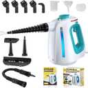 Steam Cleaner,Steamer for Cleaning,Steam Cleaner for Home,Cleaning With Lockable Steam Button and 12pcs Accessories,at Any Time Unlimited Water Addition, Use On Grout Cleaners, Tiles, Floors (Green)