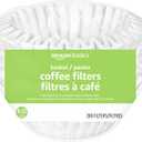 Amazon Basics Basket Coffee Filters for 8-12 Cup Coffee Makers, White, 200 Count