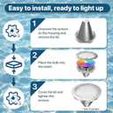 LED Pool Light Bulb for Inground Pool, 70W Colorlogic Above Ground Led Pool Lights with Remote, Dimmable Swimming Pool Lights, E26 Base Wireless Inground Pool Light
