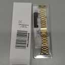 MioHHR Solid Stainless Steel Band Compatible with Apple Watch 38mm(Series 3/2/1) 40mm(Series SE/6/5/4) 41mm(Series 9/8/7) Metal Strap with Soft TPU Case for iWatch Bands for Women and Men, Gold