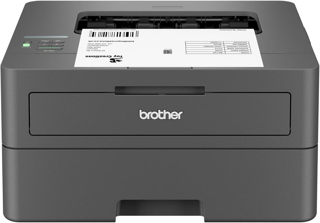 Brother HL-L2405W Wireless Compact Monochrome Laser Printer with Mobile Printing, Black & White Output, Works with Alexa