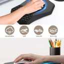 3-in-1 Ergonomic Keyboard Stand with Wrist Rest & Mouse Pad Set, Comfy Keyboard Riser Holder Soft Mousepad with Massage Design, Memory Foam and Non-Slip PU Base for Pain Relief, Black