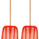 2 Pcs Sand Sifting Shovel Treasure Shovel Digger Sifter with Long Handle for Beach Sand Digging Fun Garden Farm Chicken Coop Goat Stall Poop Cleaning