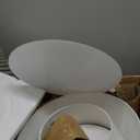 Modern Pendant Light Fixtures Black and White Linen Drum Chandeliers for Dining Room 15.35" 4-Light Adjustable Ceiling Hanging Light for Kitchen Island Entryway Foyer Hallway Bedroom Living Room E12