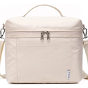 NOL Natural Organic Lifestyle Insulated Lunch Bags for Women Cooler Bag Lightweight Nylon Waterproof Lunch Box For Work（Medium, Cream